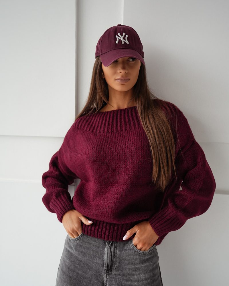 SWETER HISZPANKA OVERSIZE ME GUSTA BORDOWY