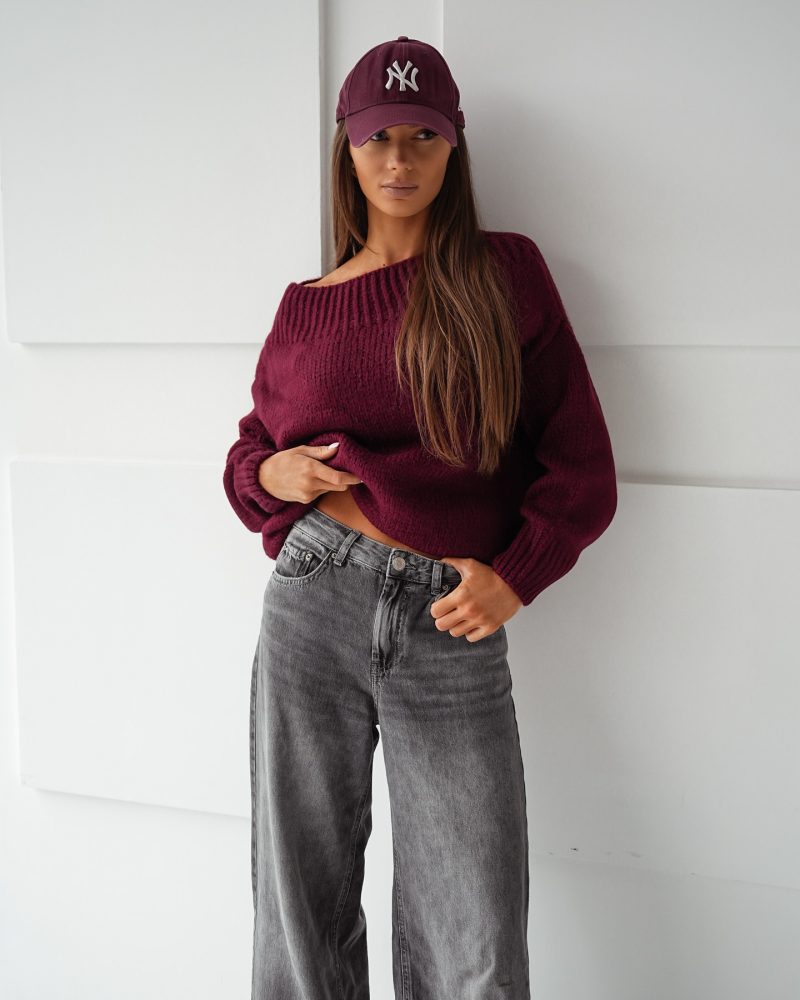 SWETER HISZPANKA OVERSIZE ME GUSTA BORDOWY