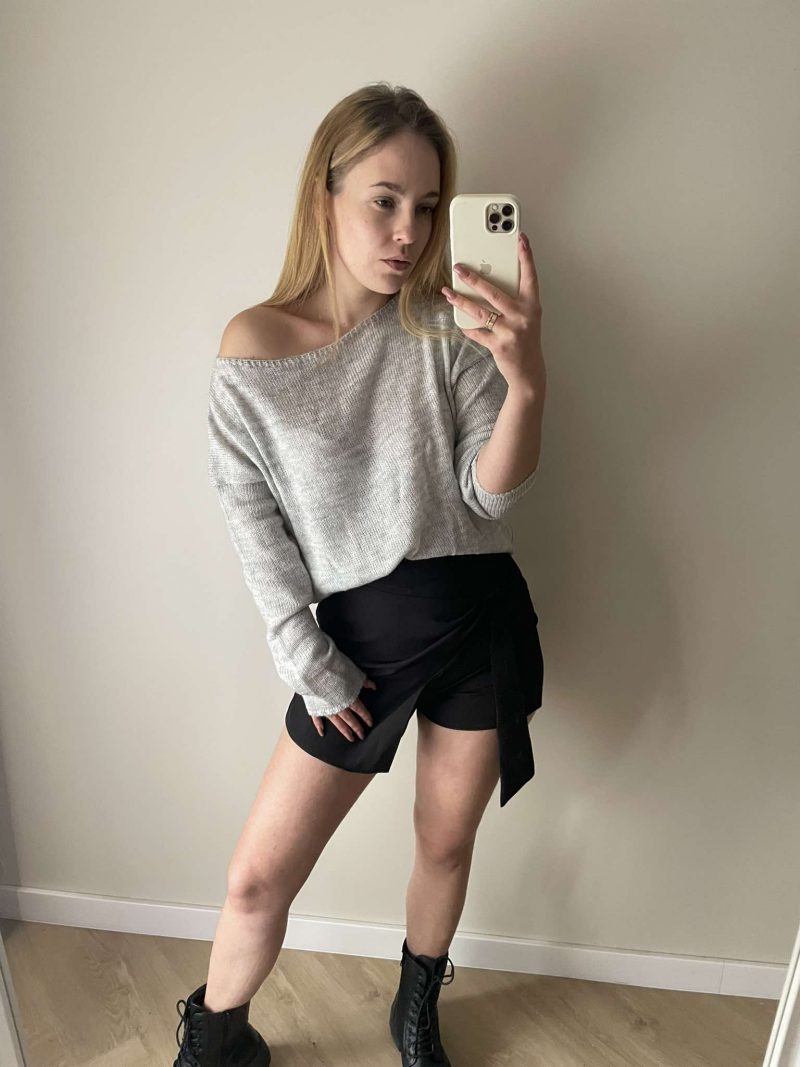 SWETER OVERSIZE ŁÓDKA BOCCA SZARY