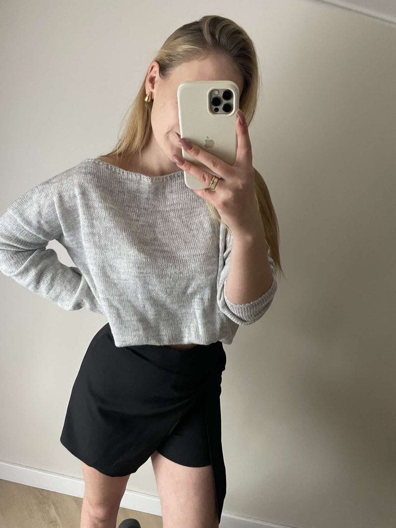 SWETER OVERSIZE ŁÓDKA BOCCA SZARY