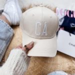 Czapka Z Daszkiem Beżowy Unisex Z Haftem CA Biały