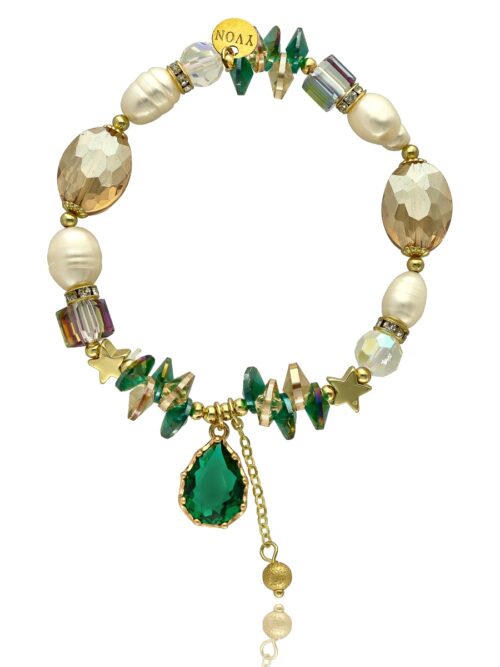 Bransoletka Lovely stones kamień zielony B96969 pudełko YVON