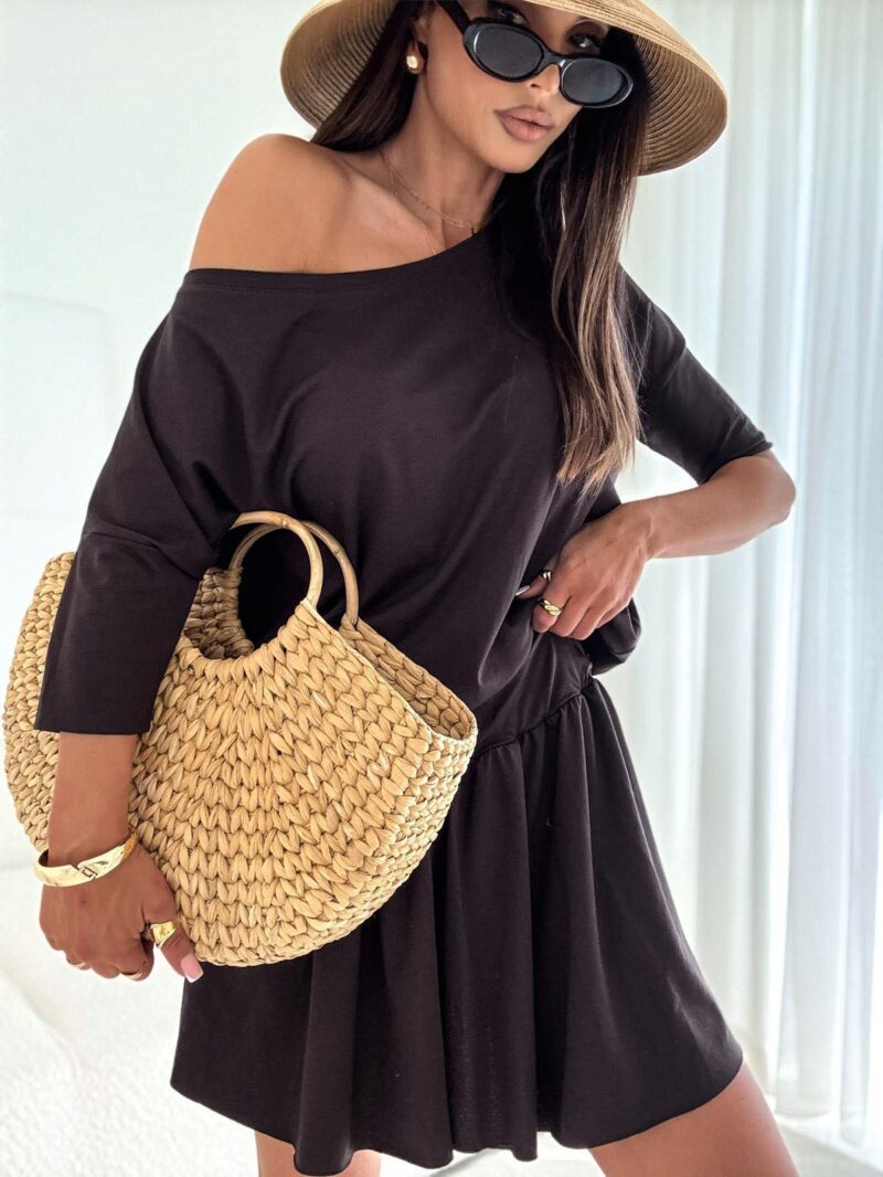 KOMBINEZON CARO OVERSIZE DRESOWY CZEKOLADOWY BOCCA