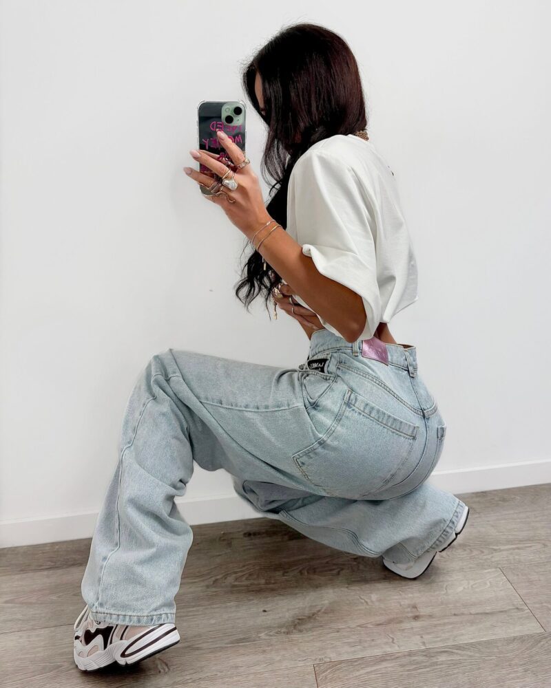 SPODNIE JEANSOWE La Milla WIDE LEG FOREVER ME JASNONIEBIESKIE