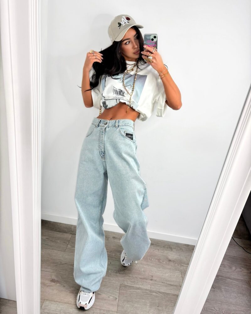 SPODNIE JEANSOWE La Milla WIDE LEG FOREVER ME JASNONIEBIESKIE